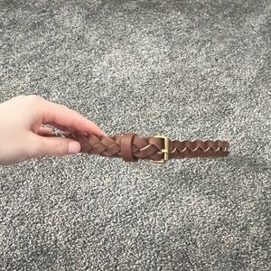 Girls braided brown belt